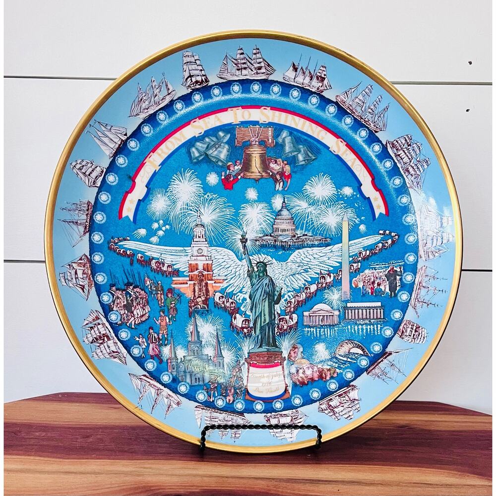 Gorham Ghent From "Sea to Shining Sea" 12.75" Charger Bicentennial Plate